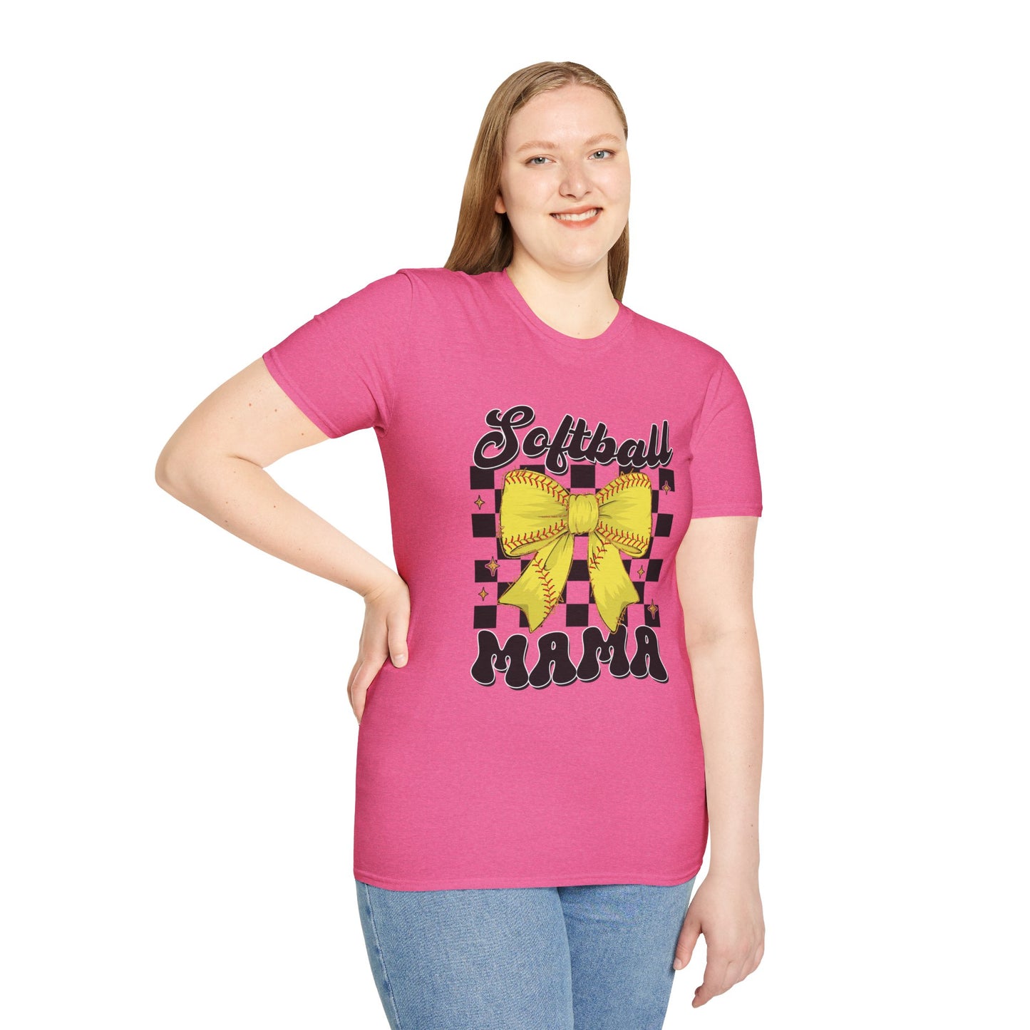 Softball Mama T-Shirt - Sporty Gift for Softball Moms