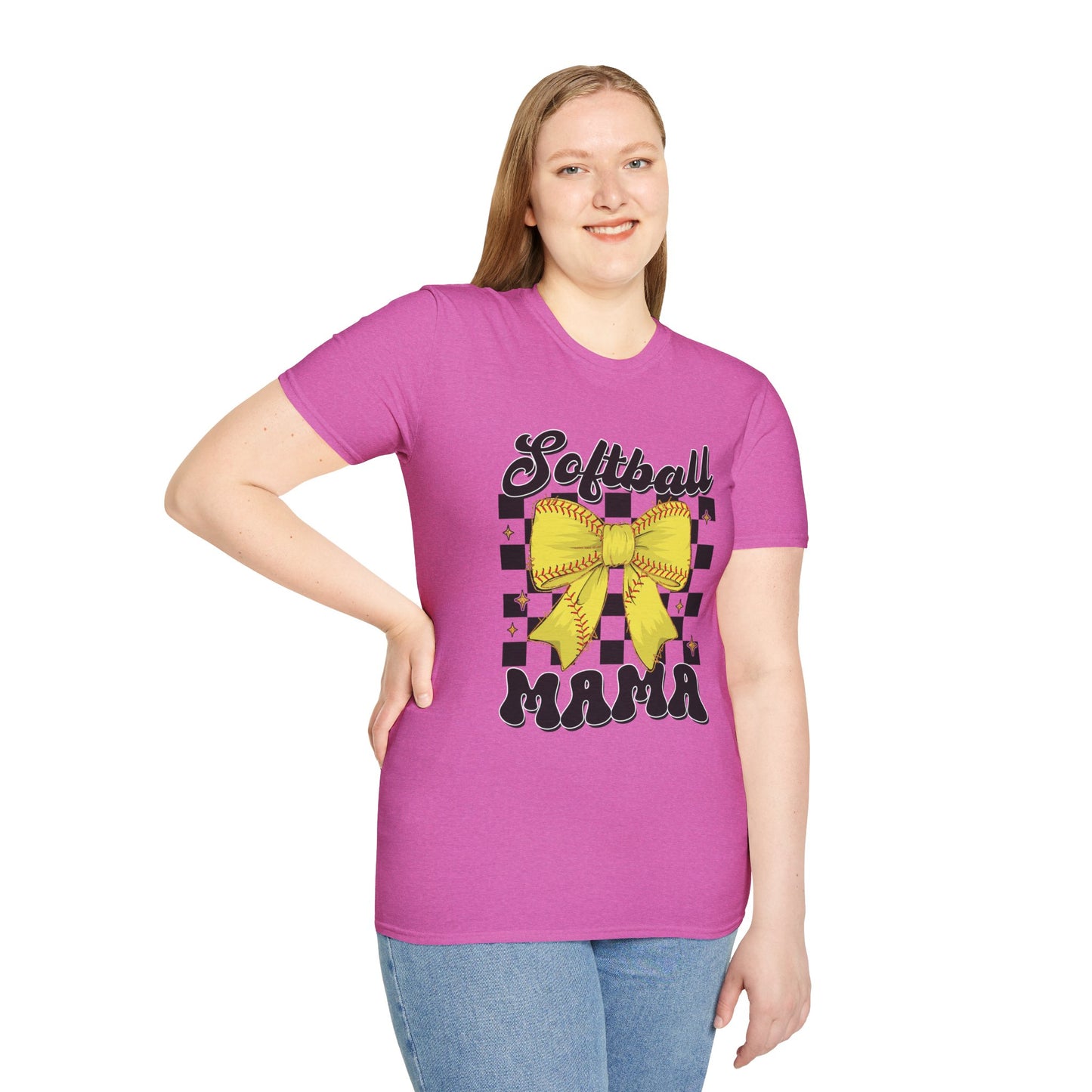 Softball Mama T-Shirt - Sporty Gift for Softball Moms
