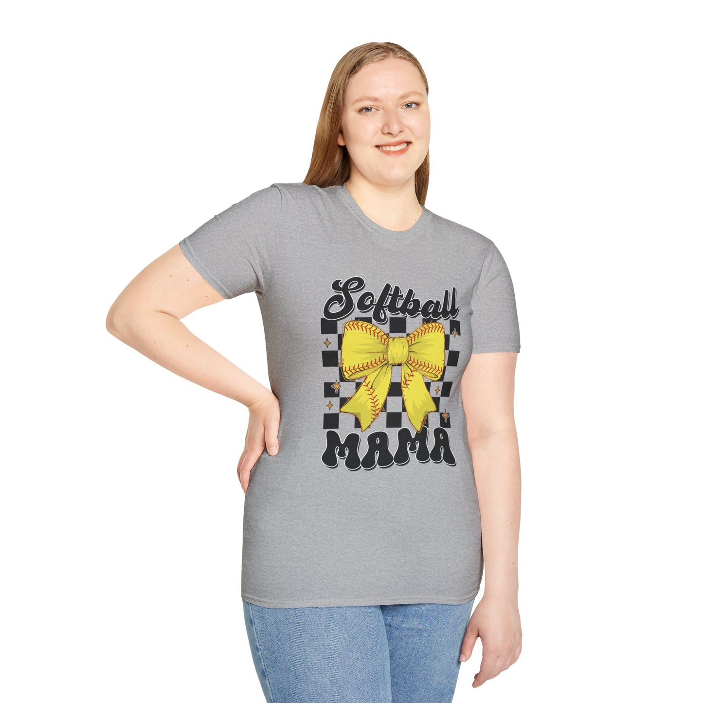 Softball Mama T-Shirt - Sporty Gift for Softball Moms