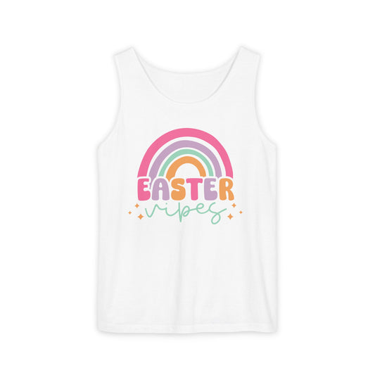 Easter Vibes Unisex Garment-Dyed Tank Top