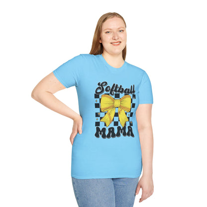Softball Mama T-Shirt - Sporty Gift for Softball Moms