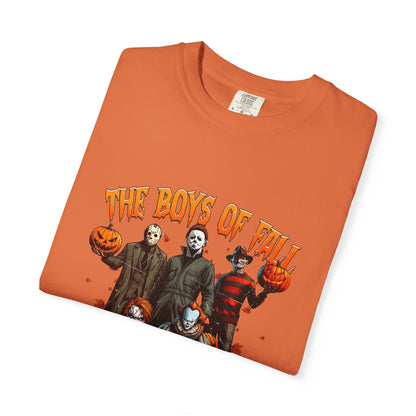 "The Boys Of Fall" -Spooky Fall T-Shirt | Halloween Horror Tee, Unisex Graphic Shirt, Pumpkin Design, Autumn Apparel, Horror Fans Gift