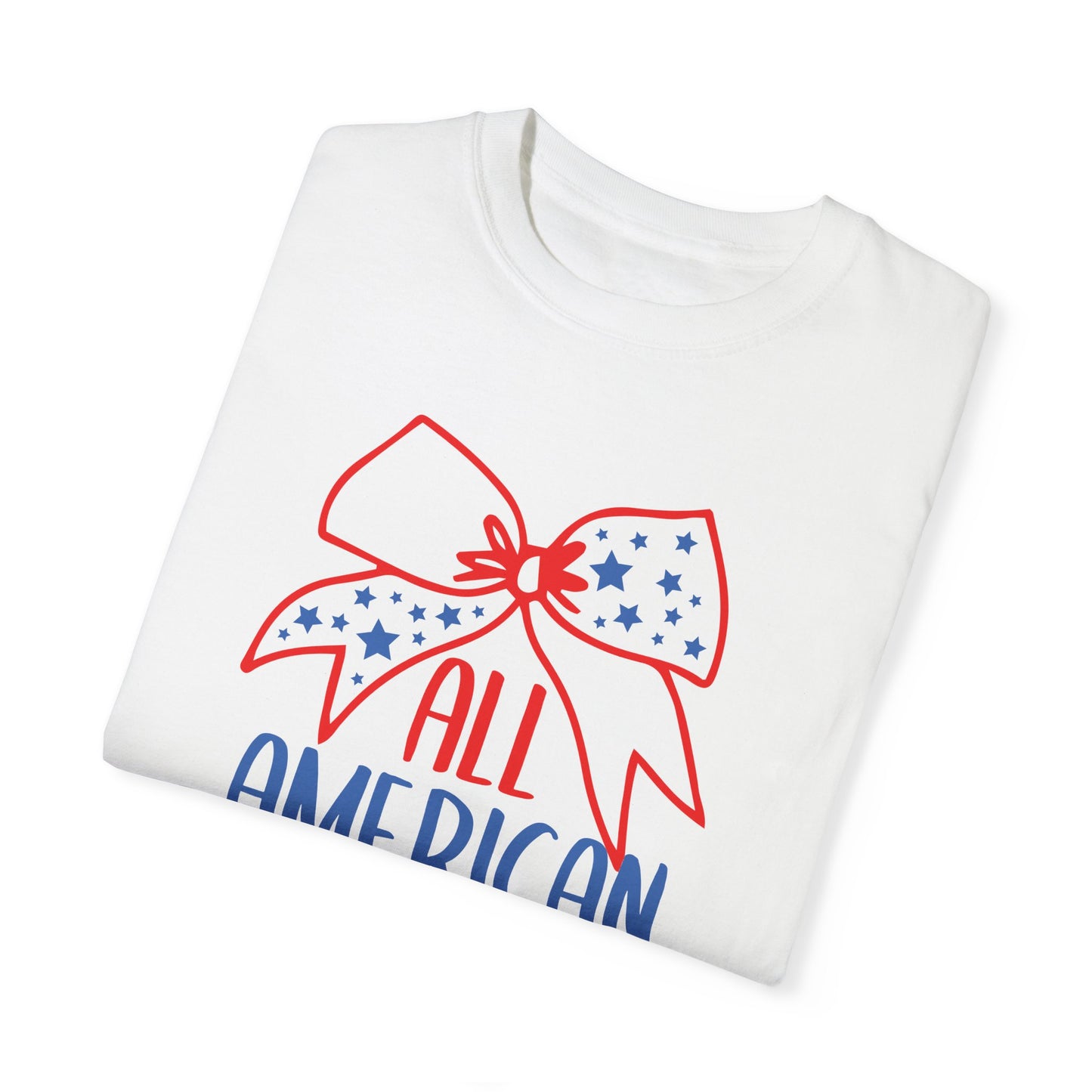 All American Mama T-Shirt - Patriotic Garment-Dyed Tee
