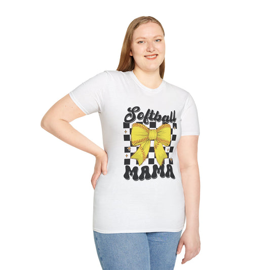 Softball Mama T-Shirt - Sporty Gift for Softball Moms