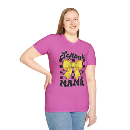 Softball Mama T-Shirt - Sporty Gift for Softball Moms