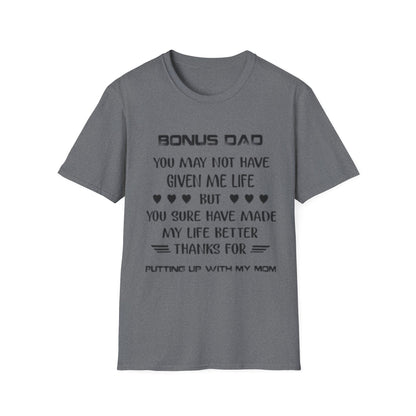 Bonus Dad Appreciation T-Shirt - Heartfelt Gift for Father's Day