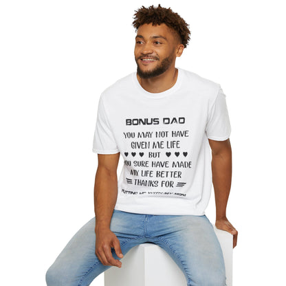 Bonus Dad Appreciation T-Shirt - Heartfelt Gift for Father's Day