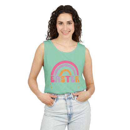 Easter Vibes Unisex Garment-Dyed Tank Top