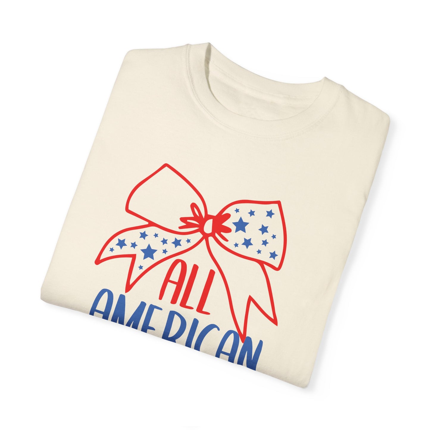 All American Mama T-Shirt - Patriotic Garment-Dyed Tee