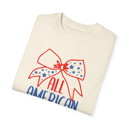 All American Mama T-Shirt - Patriotic Garment-Dyed Tee