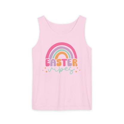 Easter Vibes Unisex Garment-Dyed Tank Top