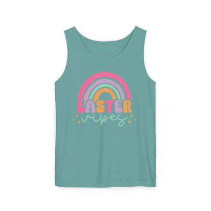 Easter Vibes Unisex Garment-Dyed Tank Top