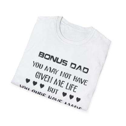 Bonus Dad Appreciation T-Shirt - Heartfelt Gift for Father's Day