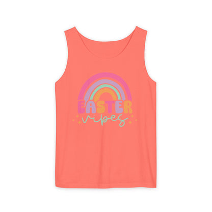 Easter Vibes Unisex Garment-Dyed Tank Top