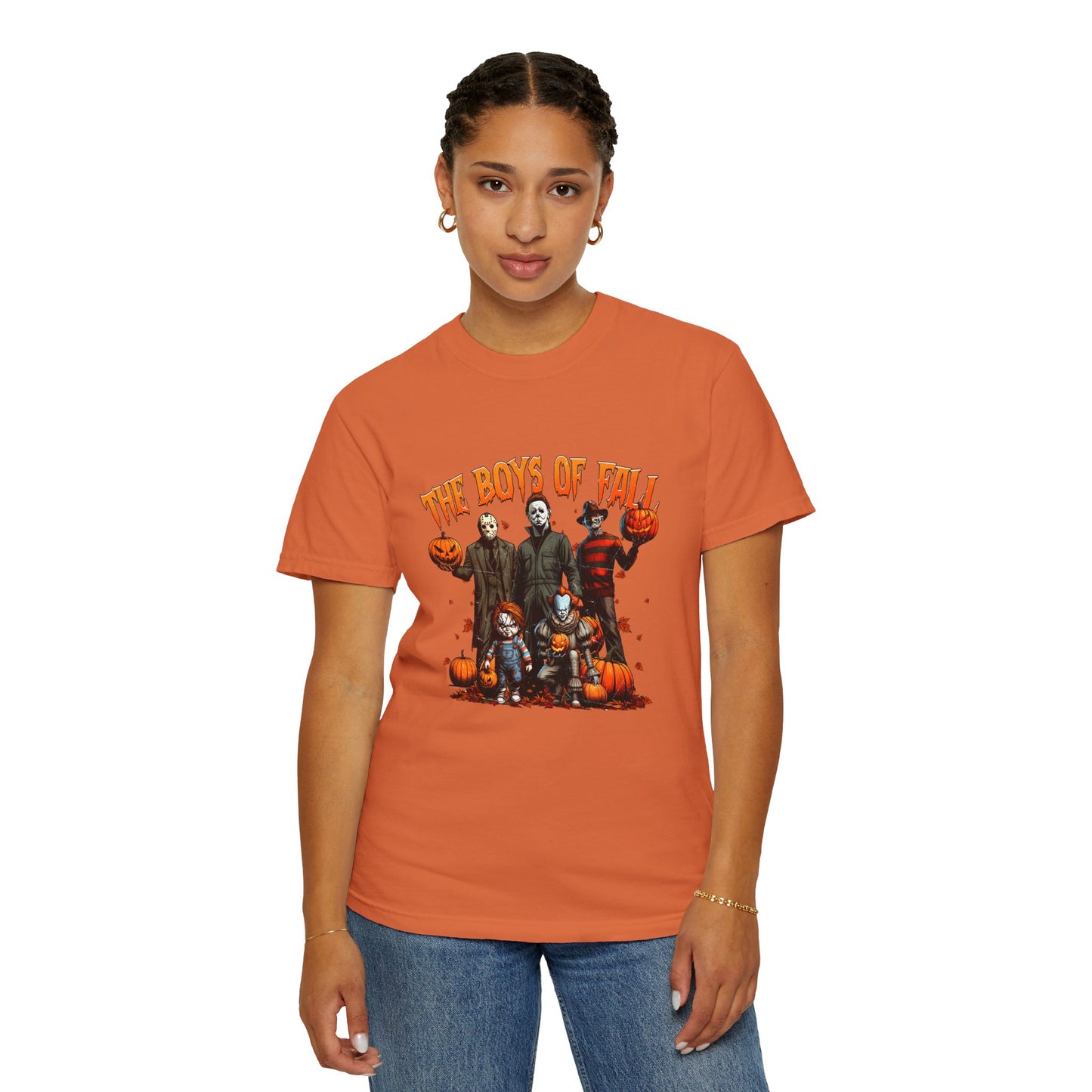 "The Boys Of Fall" -Spooky Fall T-Shirt | Halloween Horror Tee, Unisex Graphic Shirt, Pumpkin Design, Autumn Apparel, Horror Fans Gift