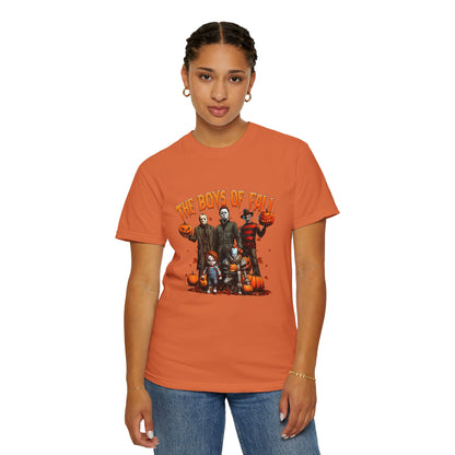 "The Boys Of Fall" -Spooky Fall T-Shirt | Halloween Horror Tee, Unisex Graphic Shirt, Pumpkin Design, Autumn Apparel, Horror Fans Gift
