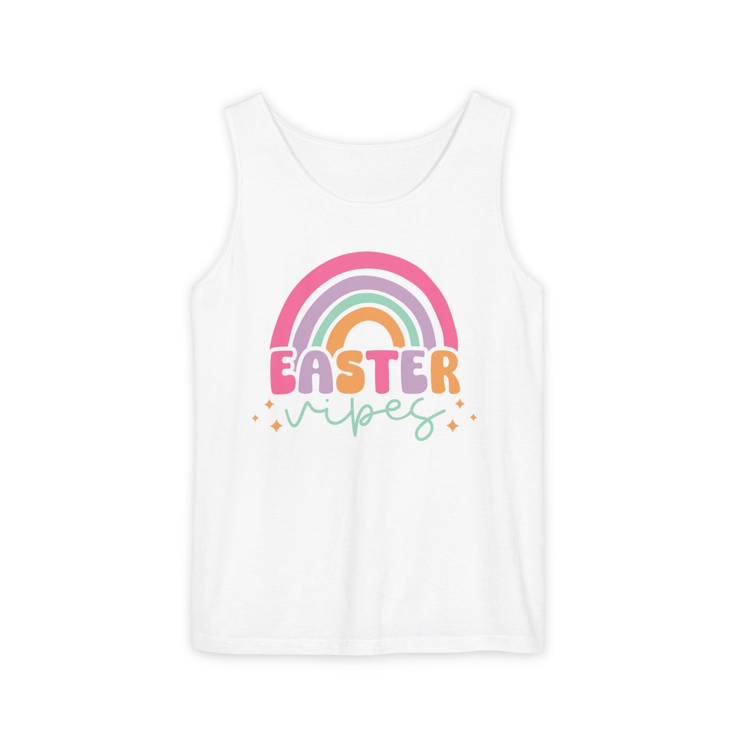 Easter Vibes Unisex Garment-Dyed Tank Top