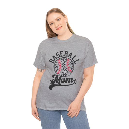 Leopard Baseball Mom T-Shirt