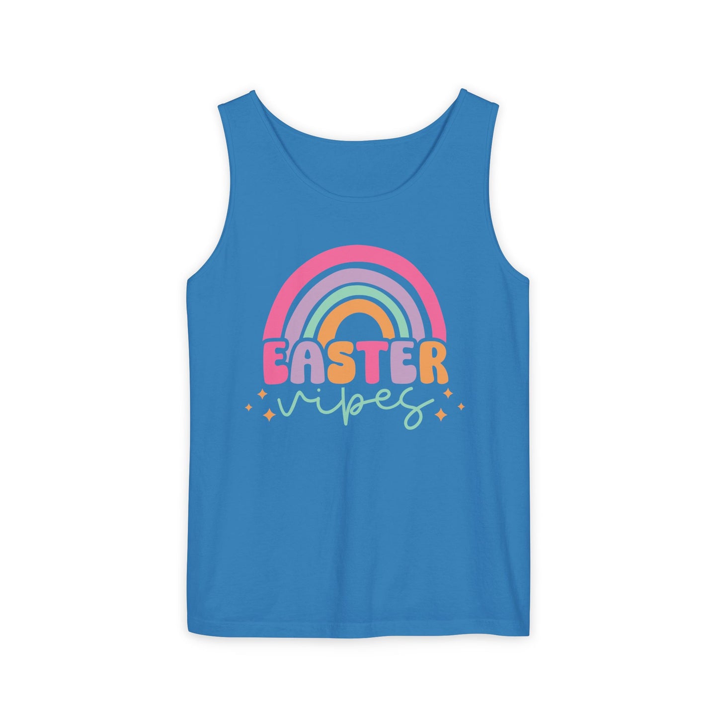 Easter Vibes Unisex Garment-Dyed Tank Top