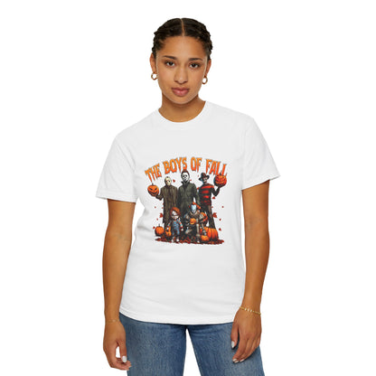 "The Boys Of Fall" -Spooky Fall T-Shirt | Halloween Horror Tee, Unisex Graphic Shirt, Pumpkin Design, Autumn Apparel, Horror Fans Gift