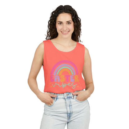 Easter Vibes Unisex Garment-Dyed Tank Top