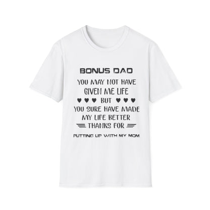 Bonus Dad Appreciation T-Shirt - Heartfelt Gift for Father's Day