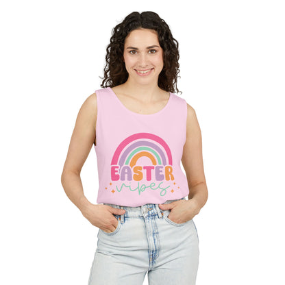 Easter Vibes Unisex Garment-Dyed Tank Top