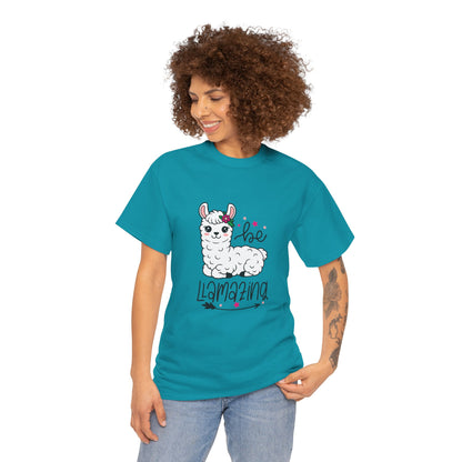 Be Llamazing Unisex Cotton Tee, Funny Animal Shirt, Lightweight Casual Top, Gift for Animal Lovers, Cute Llama Apparel, Streetwear Style