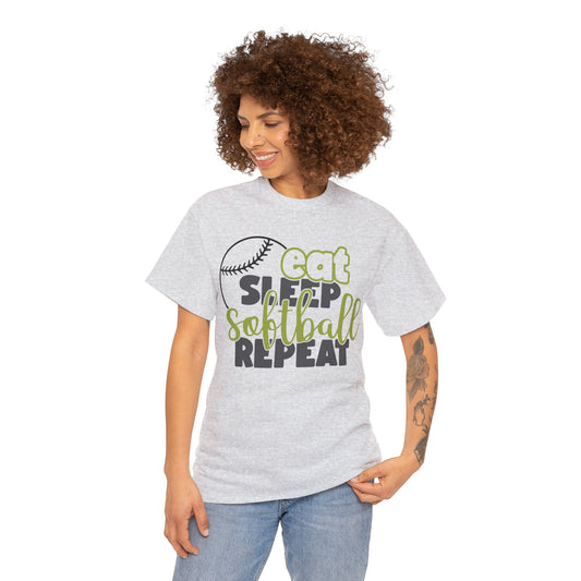 Eat Sleep Softball Repeat T-Shirt