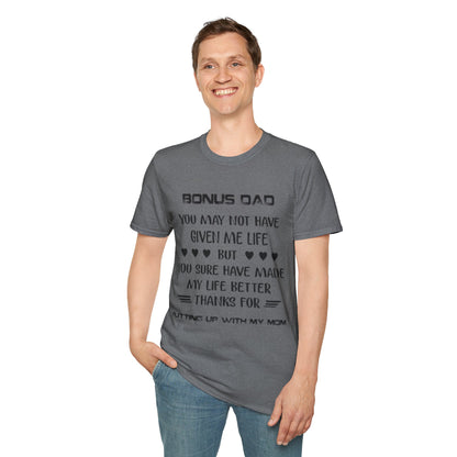 Bonus Dad Appreciation T-Shirt - Heartfelt Gift for Father's Day
