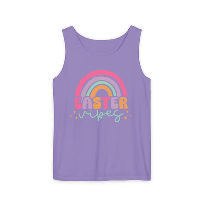 Easter Vibes Unisex Garment-Dyed Tank Top