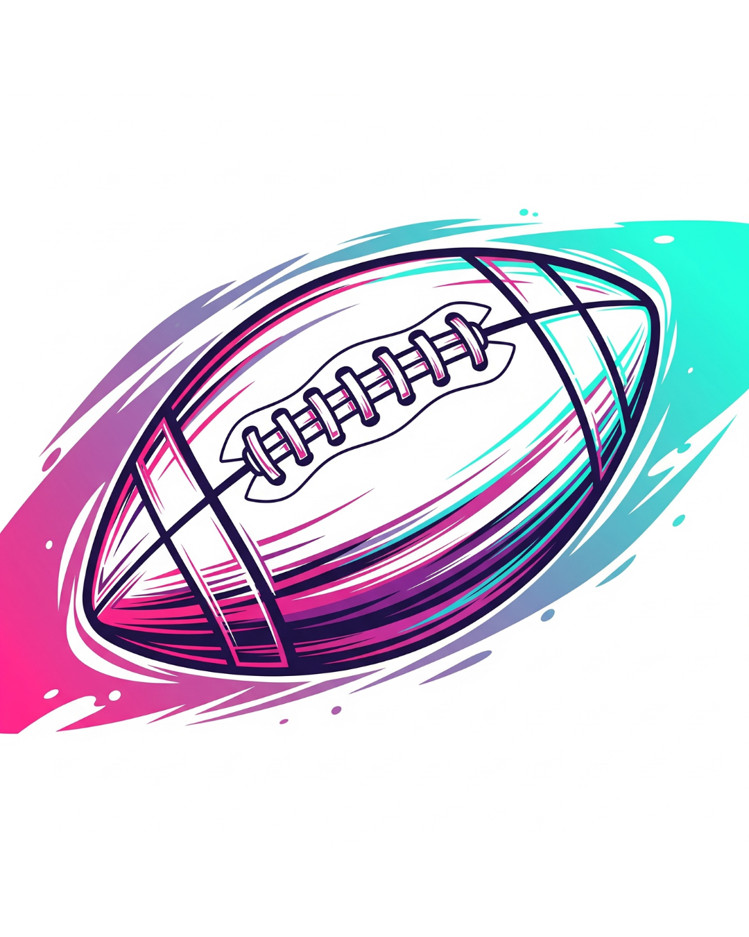 Colorful Football SVG PNGs | Retro Football Design | Unique Sports Graphic | Digital Download for Cricut Silhouette | Team Spirit Art