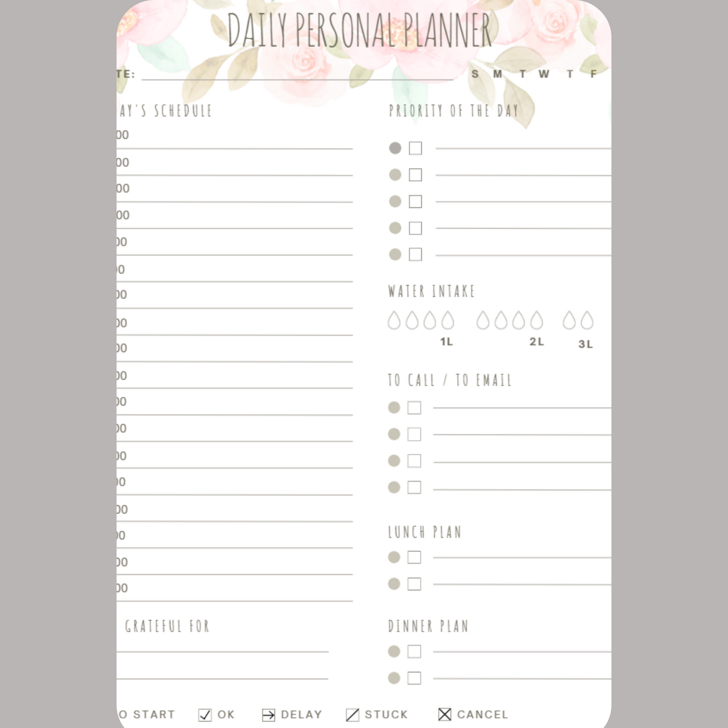 Weekly,Daily, & Monthly Planners, Printable, Teacher, Student, Business Template, Schedule