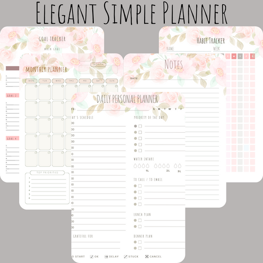 Weekly,Daily, & Monthly Planners, Printable, Teacher, Student, Business Template, Schedule